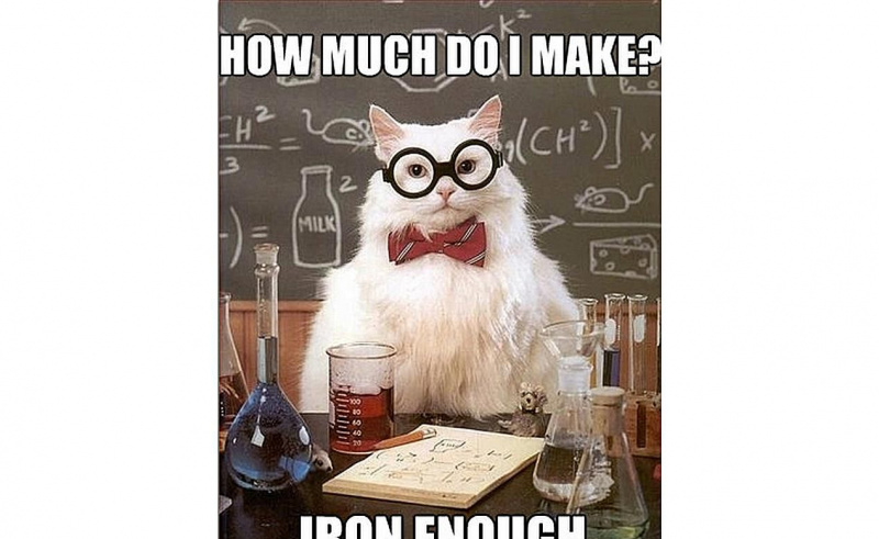 Chemistry Cat ist mit seinem Gehalt zufrieden.