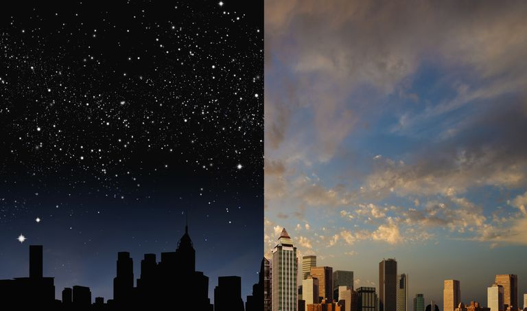 natt-dag himmel