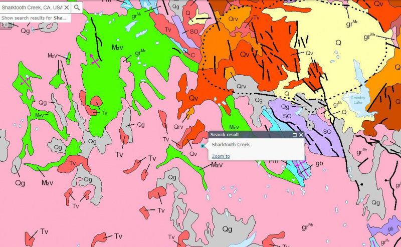 mappa della zona collinare di dente di squalo