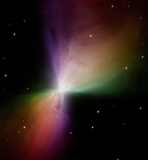 Bild des Bumerangnebels, aufgenommen vom Hubble-Weltraumteleskop.