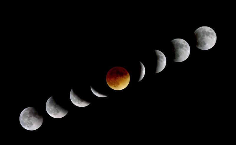 La luna appare più rossa o