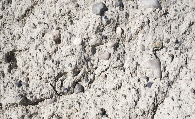 Conglomerado o Nagelfluh, Isartal en Wallgau, Werdenfels, Alta Baviera, Baviera, Alemania