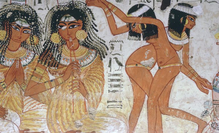 Fragmento de pintura de parede do túmulo de Nebamun, Tebas, Egito, 18ª Dinastia, c1350 aC.