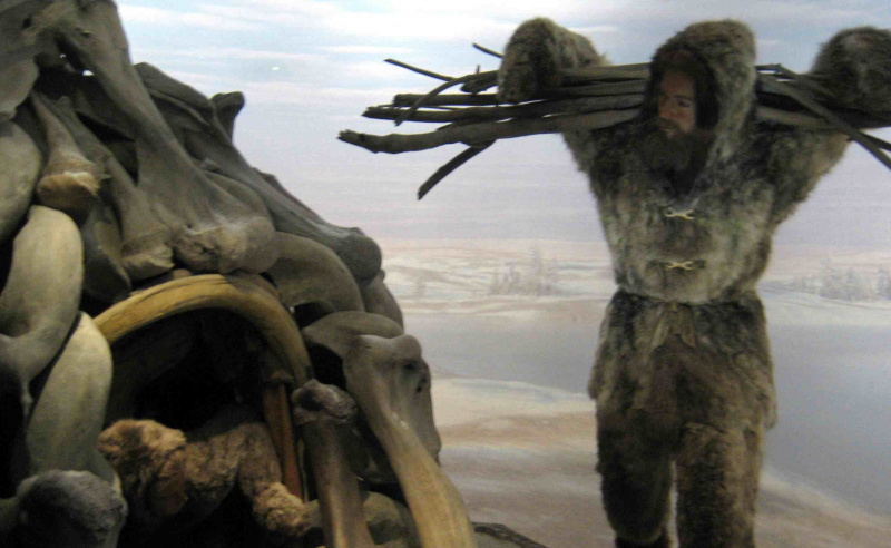Mezhirich Ucrania (Exhibición de dioramas en el Museo Americano de Historia Natural)