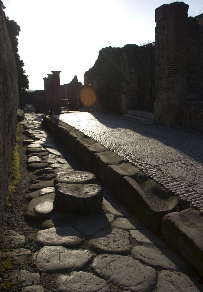 Boczna ulica Pompejów