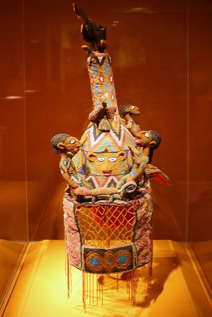 Yoruba-kronen som representerer Ile-Ife-lederen Oduduwa