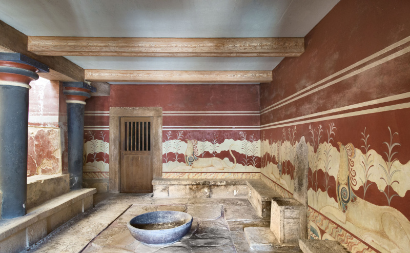 Sala do Trono, Palácio de Knossos, Creta, Grécia