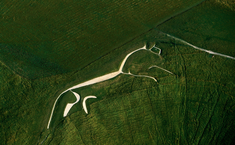 Le géoglyphe Uffiington Horse, Oxfordshire, Angleterre