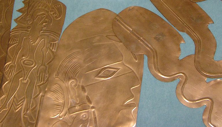 Detalj av Re[ousee Copper Plate fra Spiro, Oklahoma