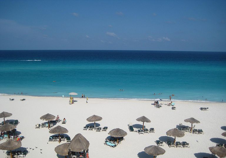 luftfoto av Cancun-stranden