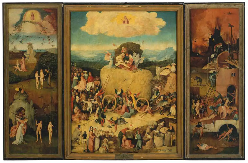   bosch haywain triptiha krāsošana