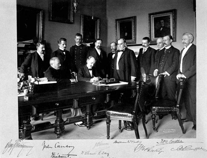 Benjamin Johnson, president Mckinley, Paris-traktaten fotografi