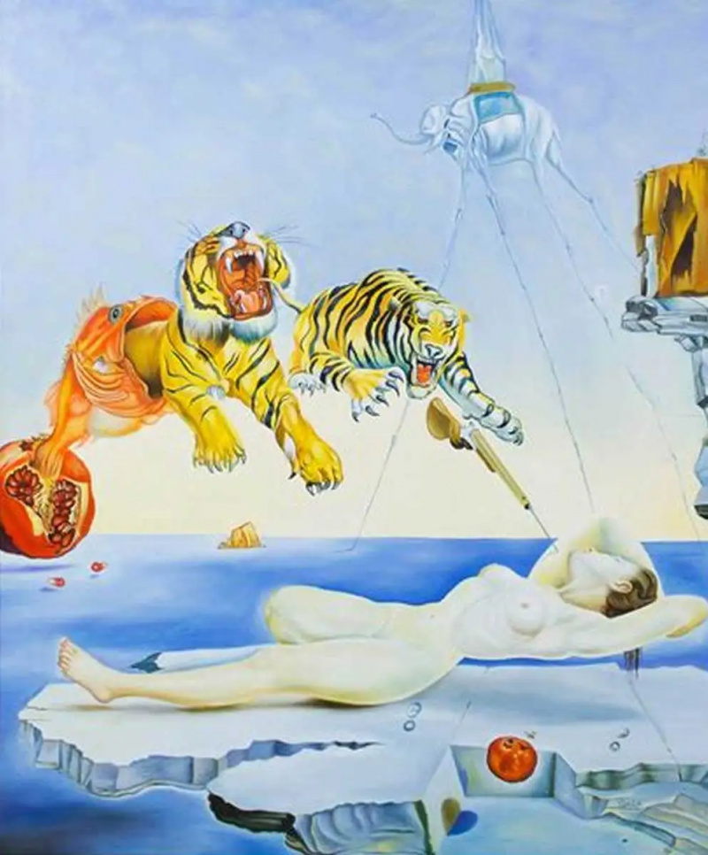   Visul salvador dali cauzat de zborul unei albine în jurul unei rodii cu o secundă înainte de trezire