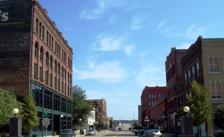 Vēsturiskā Ceturtā iela Sioux City, Aiovas štatā