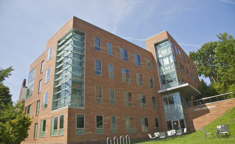Exterieur der Sophia Gordon Hall, Tufts University, Medford, Massachusetts, New England, USA.