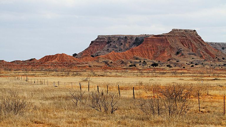 The Gloss Mountains, sør for NWOSU campus