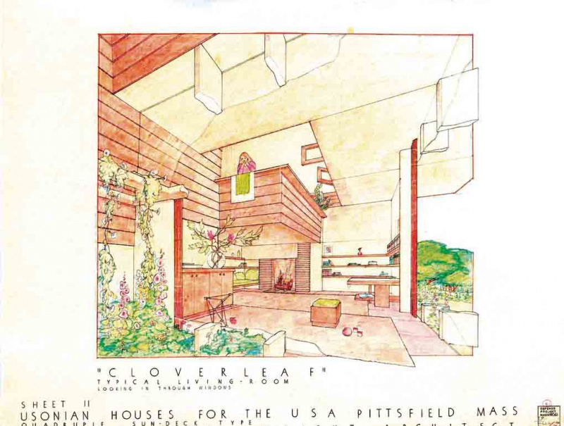 Cloverleaf Quadruple Housing in Pittsfield, Massachusetts, war ein Projekt von Frank Lloyd Wright aus dem Jahr 1942.