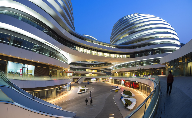 Galaxy Soho-gebouw ontworpen door architect Zaha Hadid, Beijing, China