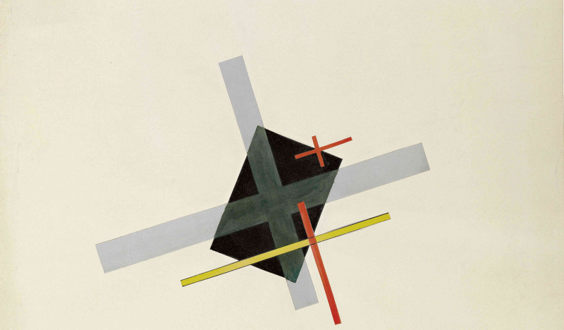 laszlo moholy-nagy kolaż z czarnym środkiem