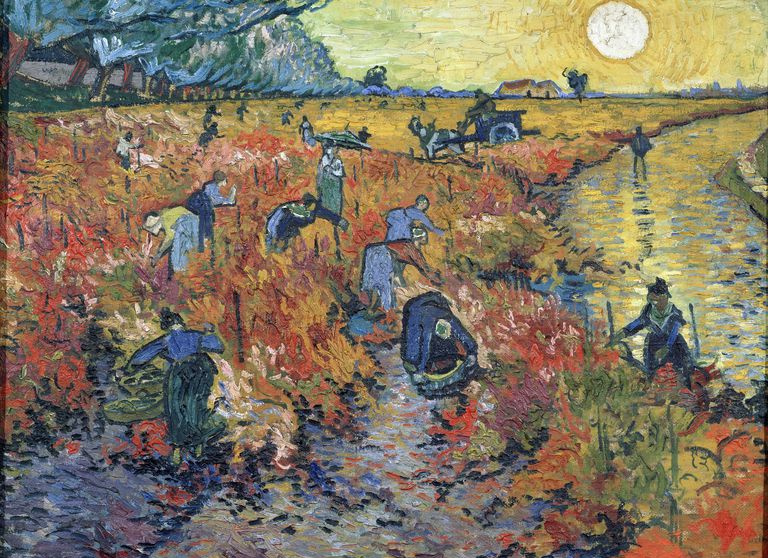Vincenta Van Goga glezna, Sarkanie vīna dārzi Arlā, 1888