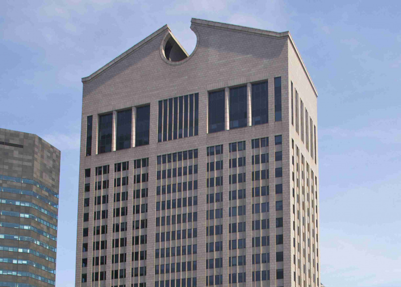 Chippendale-Spitze des Wolkenkratzers, entworfen von Philip Johnson