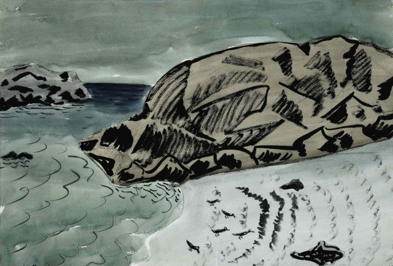 Milton Avery pejzaż morski z ptakami