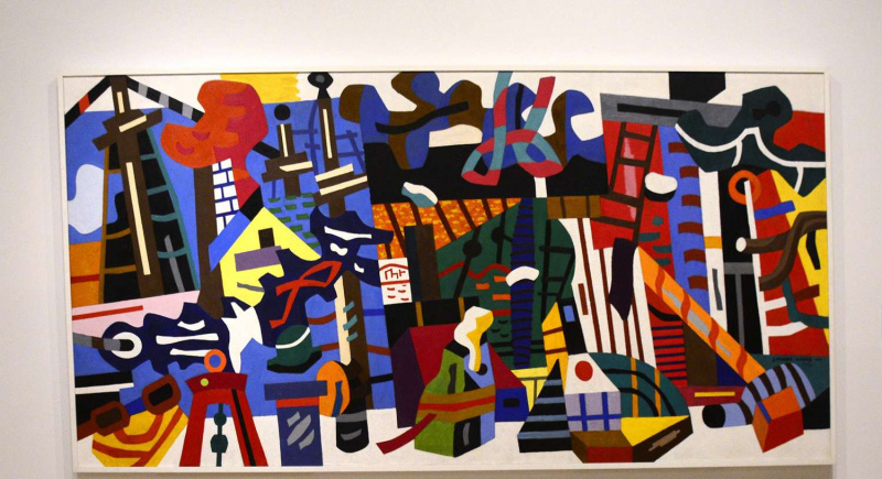 Stuart davis huśtawka krajobraz