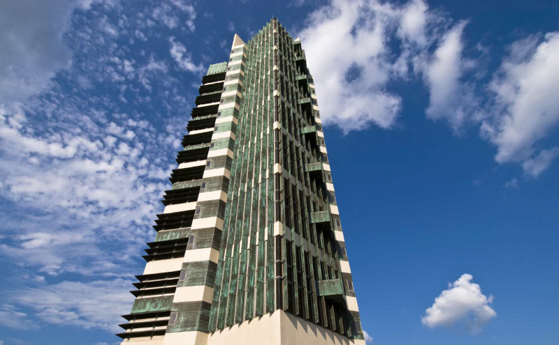 Der Price Company Tower von Frank Lloyd Wright in Bartlesville, Oklahoma