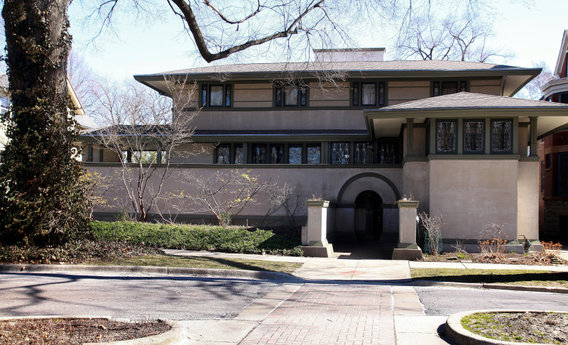 Das Frank W. Thomas House von Frank Lloyd Wright in Oak Park, Illinois