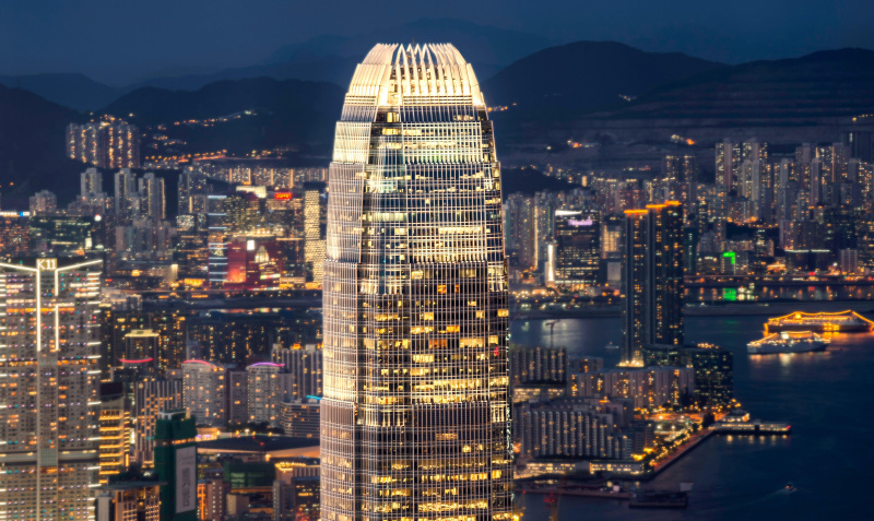 Dos Centros Financieros Internacionales (IFC) en Hong Kong. César Pelli, Arquitecto.