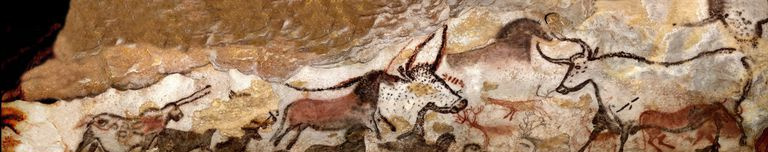 Dibujos del Paleolítico superior que representan novillos en Lascaux.