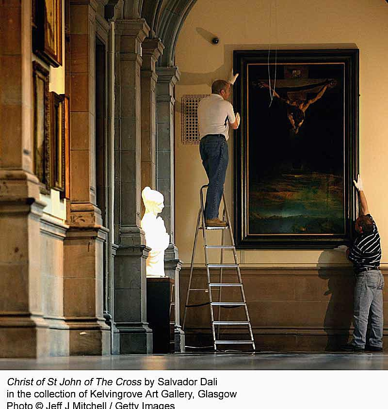 Chrystus od św. Jana od Krzyża, Salvador Dali, kolekcja Kelvingrove Art Gallery, Glasgow.