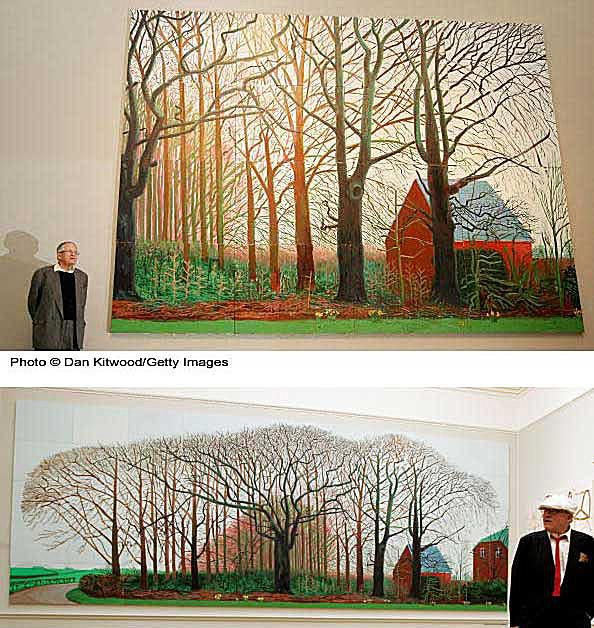 David Hockney Większe drzewa w pobliżu Warter