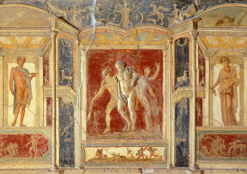 Immagini dipinte circondate da trompe l