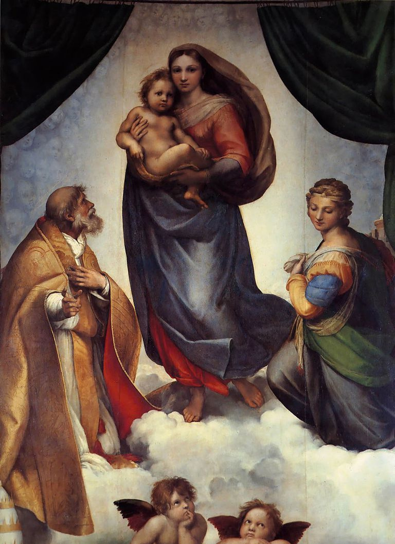 La Madonna Sistina dipinta da Raffaello, 1512-14