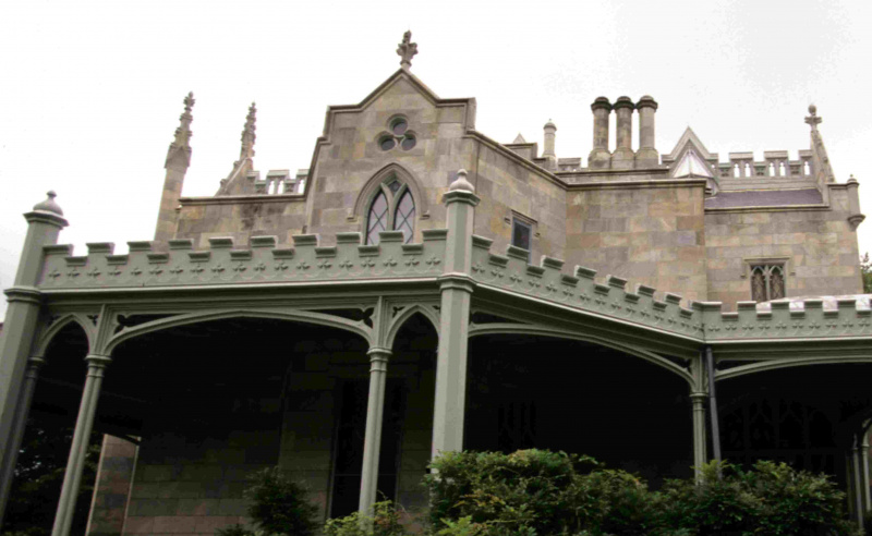 Gothic Revival Details über Lyndhurst Mansion in Tarrytown, New York