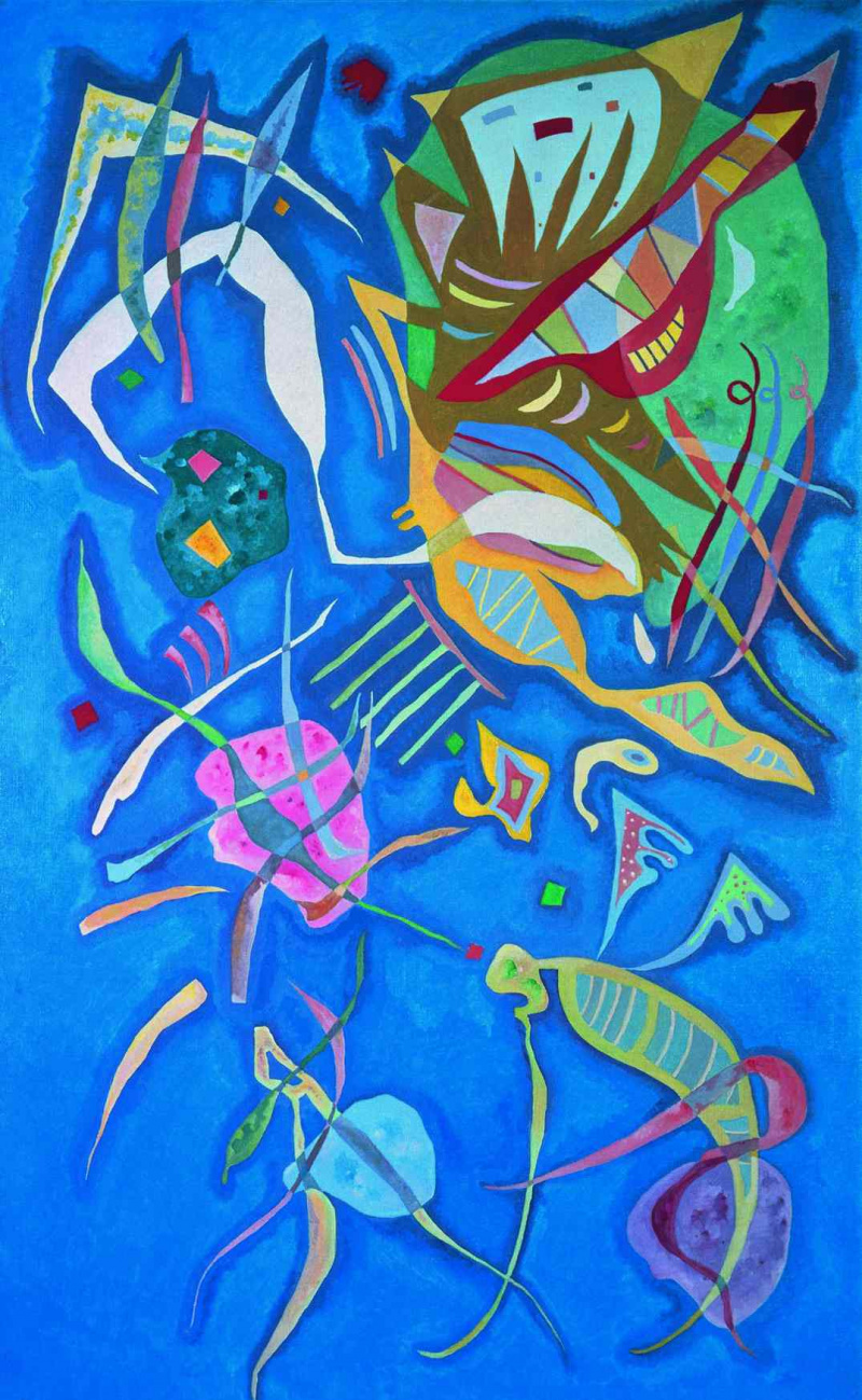 Wassily Kandinsky (russisk, 1866-1944) Wassily Kandinsky (russisk, 1866-1944). Grouping (Groupement), 1937. Olje på lerret. 57 7/16 x 34 5/8 tommer (146 x 88 cm). Moderna Museet, Stockholm.