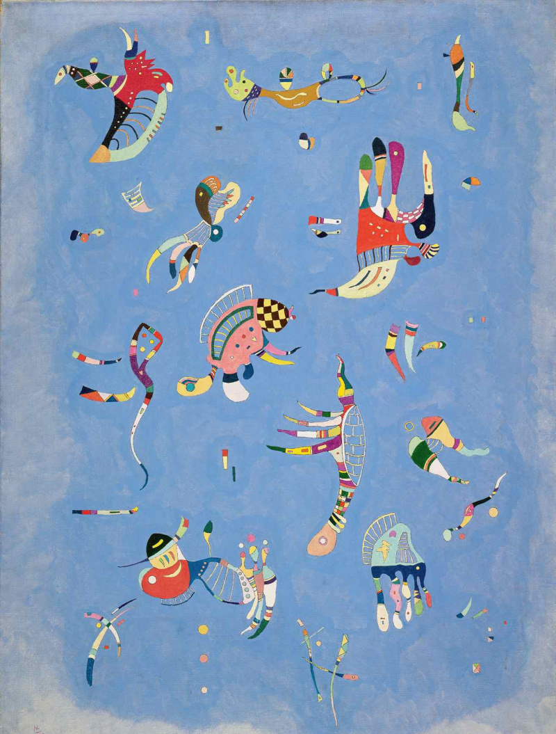 Wassily Kandinsky (russisk, 1866-1944) Wassily Kandinsky (russisk, 1866-1944). Himmelblå (Bleu de ciel), mars 1940. Olje på lerret. 39 5/16 x 28 3/4 tommer (100 x 73 cm). Gift of Nina Kandinsky, 1976. Musée national d