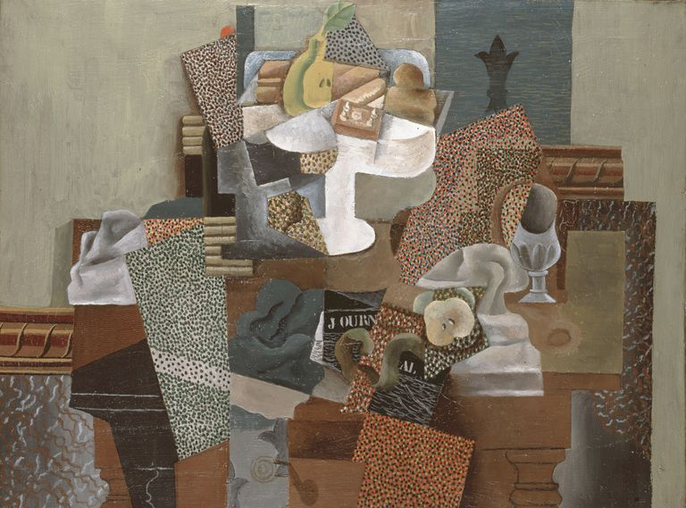 Stilleben med kompott og glass av Pablo Picasso